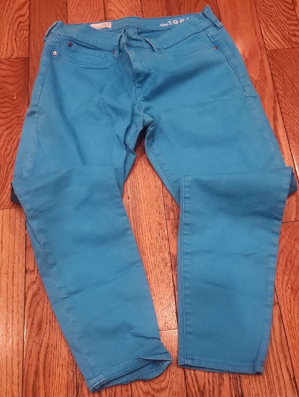 GAP Teal Slim Stretch Pants